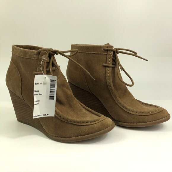 Lucky Brand Brown Leather Ankle Boots NWT Size 10M - Picture 4 of 11